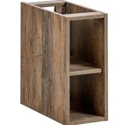 Mobile bagno sospeso 180cm 2 cassettoni e 2 cassetti attrezzati e 2 vani grigio quercia Serif