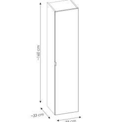 Mobile bagno sospeso 60cm 1 cassettone e 1 cassetto attrezzato grigio quercia Serif