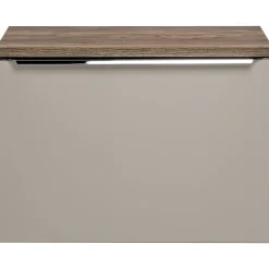 Mobile bagno sospeso 60cm 1 cassettone e 1 cassetto attrezzato grigio quercia Serif