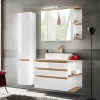 Mobile bagno sospeso 94cm 2 cassetti attrezzati bianco rovere Dual