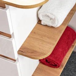 Mobile bagno sospeso 94cm 2 cassetti attrezzati bianco rovere Dual