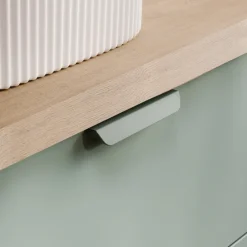 Mobile bagno sospeso 120cm 2 cassetti verde salvia rovere Speranza