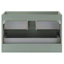 Mobile bagno sospeso 120cm 2 cassetti e vani verde salvia rovere Speranza