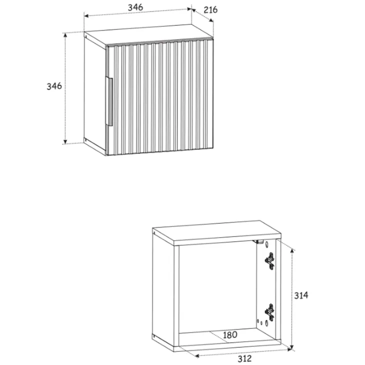 Mobile bagno sospeso 120cm cm con 2 lavabi da appoggio, 2 specchi, colonna e cubotti quercia antracite Limpid