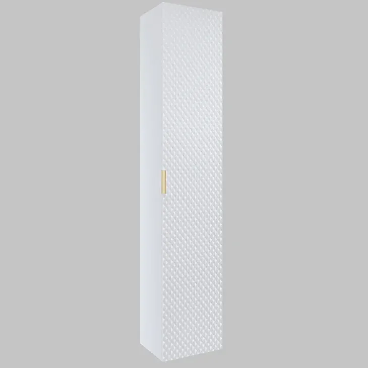 Mobile bagno sospeso 80cm con colonna bianco frontali decorati Konny