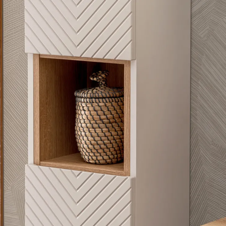 Mobile bagno sospeso 60cm con colonna beige cashmere Neutry