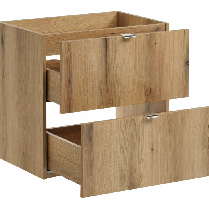 Mobile bagno sospeso 90cm con colonna rovere Rovery