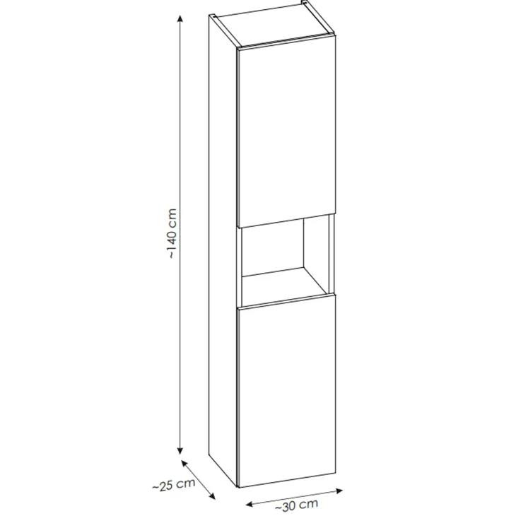Mobile bagno sospeso 100cm con colonna rovere Rovery