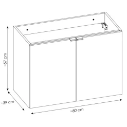 Mobile bagno sospeso 100cm con colonna rovere Rovery