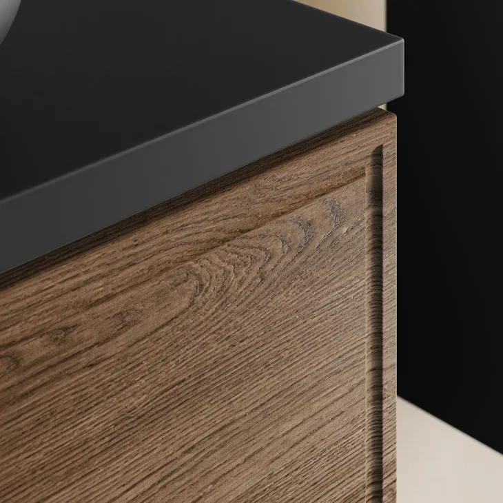 Mobile bagno sospeso 60cm con colonna noce Walnuts