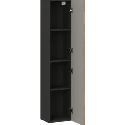 Mobile bagno sospeso 80cm con colonna noce Walnuts