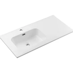 Mobile bagno sospeso 120cm con lavabo da incasso beige rovere Swim