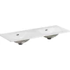 Mobile bagno sospeso 120 cm con 2 lavabi da incasso, 2 specchi e colonna quercia antracite Limpid