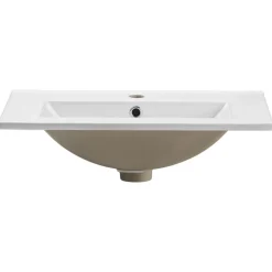 Mobile bagno sospeso 80cm con lavabo 2 cassetti beige cashmere Neutry
