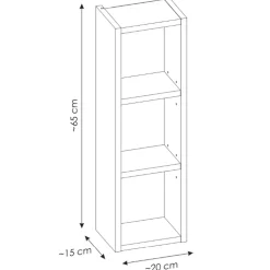 Mobile bagno sospeso 100cm con lavabo, mobile specchio e colonna grigio quercia Serif