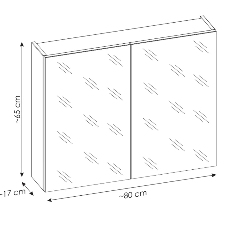 Mobile bagno sospeso 180cm con 2 lavabi, 2 mobili specchio e colonna grigio quercia Serif