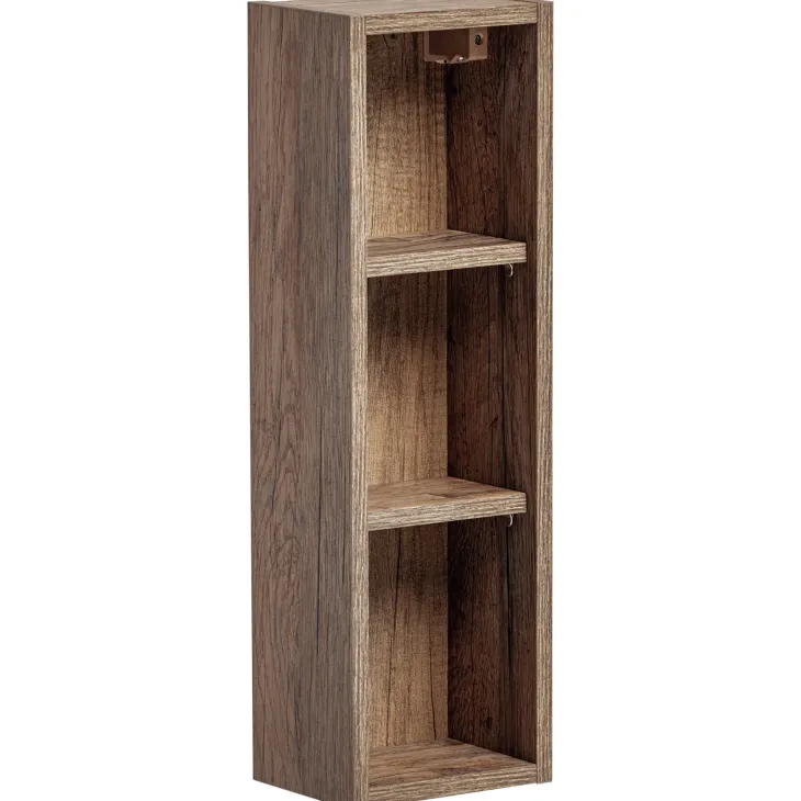 Mobile bagno sospeso 180cm con 2 lavabi, 2 mobili specchio e colonna grigio quercia Serif