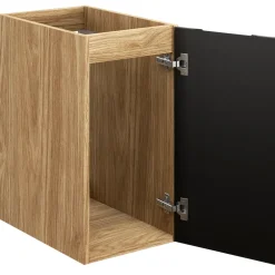 Mobile bagno sospeso 120cm con lavabo e colonna nero rovere Swim