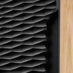 Mobile bagno sospeso 120cm con lavabo e colonna nero rovere Swim