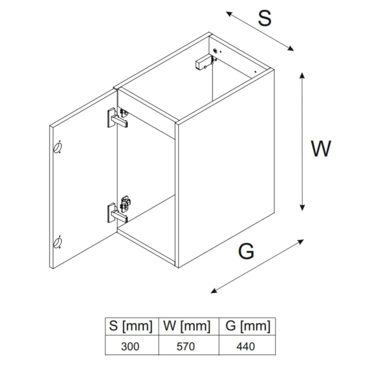 Mobile bagno sospeso 90cm con lavabo da incasso nero rovere Swim