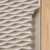 Mobile bagno sospeso 120cm con 2 lavabi, colonna, pensile e base sospesa beige rovere Swim