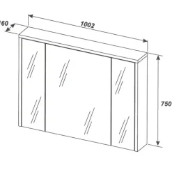 Mobile bagno sospeso 100cm con lavabo, mobile specchio e colonna rovere antracite Stony