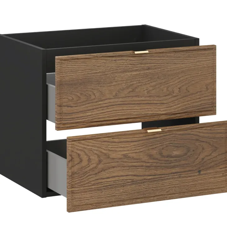 Mobile bagno sospeso 120cm con lavabo 4 cassetti noce Walnuts