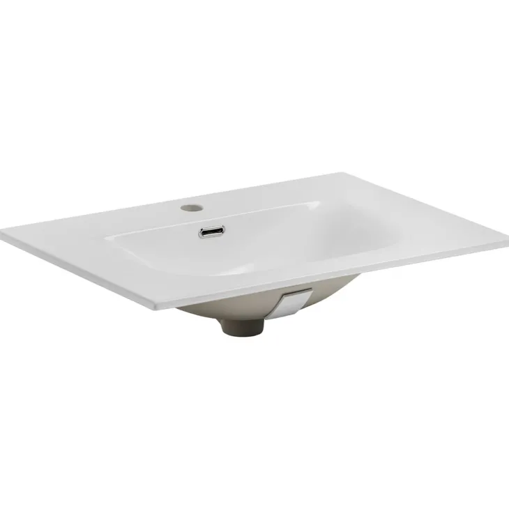 Mobile bagno sospeso 60cm con lavabo e colonna noce Walnuts