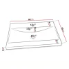 Mobile bagno sospeso 60cm con lavabo, specchio e 2 colonne beige cashmere Mila