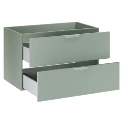 Mobile bagno sospeso 80cm con lavabo 2 cassetti verde salvia Speranza