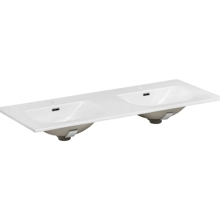 Mobile bagno sospeso fresato 120cm con lavabo 4 cassetti beige Sand