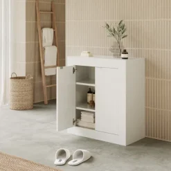 Mobile bagno 70x78h cm 2 ante bianco lucido Turny