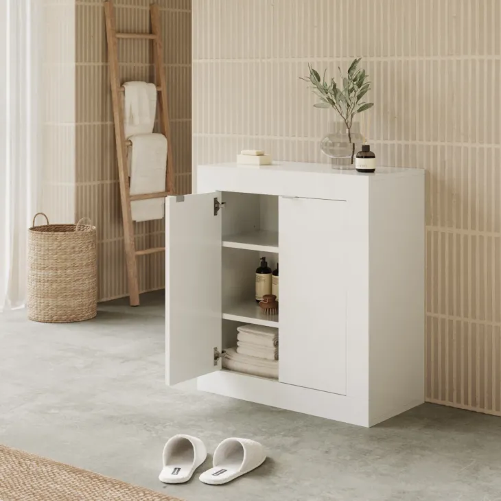 Mobile bagno 70x78h cm 2 ante bianco lucido Turny