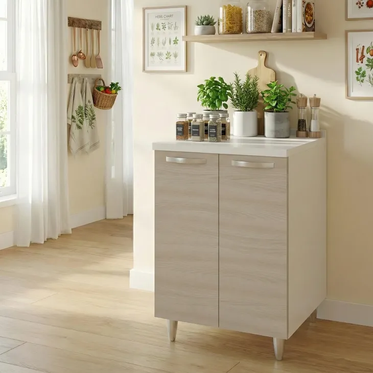Mobile base cucina 60x86h cm 2 ante rovere olmo Talise