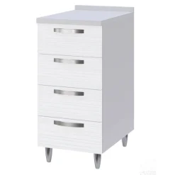 Mobile base cucina 40x86h cm 4 cassetti bianco frassinato Talise