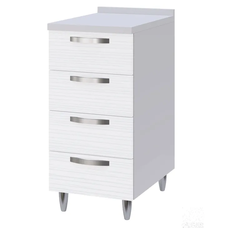 Mobile base cucina 40x86h cm 4 cassetti bianco frassinato Talise