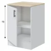 Mobile base multiuso 60x90h cm componibile 1 anta bianco lucido rovere Kimera