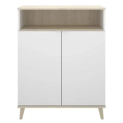 Mobile cucina 80x102h cm 2 ante bianco opaco rovere naturale Penny
