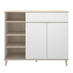 Mobile cucina 120x102h cm bianco opaco rovere da cucina moderno Penny