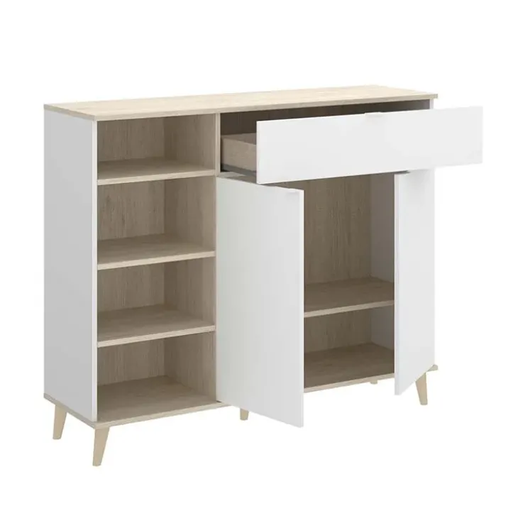 Mobile cucina 120x102h cm bianco opaco rovere da cucina moderno Penny