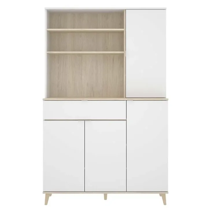 Mobile da cucina 120x191h cm 4 ante 1 cassetto bianco rovere Penny