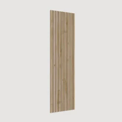 Mobile ingresso sospeso consolle 207x240h cm pannello cannettato ossido rovere chiaro Sunset Decor 1006