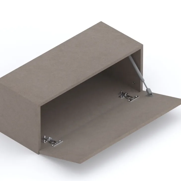 Mobile ingresso sospeso consolle 132x240h cm pannello cannettato marrone rovere chiaro Sunset Decor 1020