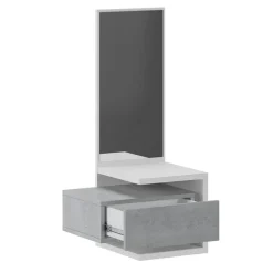 Mobile ingresso sospeso 43x90h cm bianco frassinato e cemento Cliff