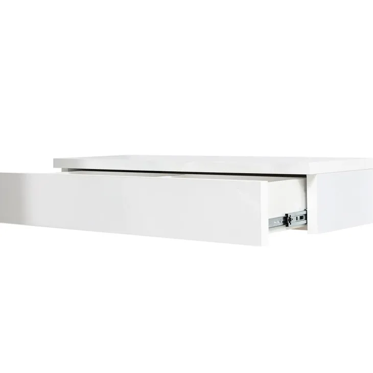 Mobile ingresso sospeso 100x20h cm con cassetto bianco Magnolia