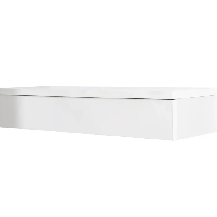 Mobile ingresso sospeso 100x20h cm con cassetto bianco Magnolia