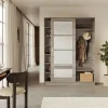 Mobile ingresso 150x200h cm anta scorrevole e specchio rovere naturale Sajama
