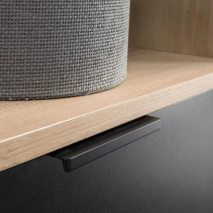 Mobile ingresso 100x190h cm con specchio rovere nero Umea