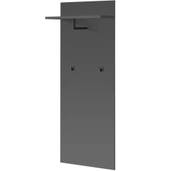 Mobile ingresso 180x203h cm con specchio e appendiabiti rovere rustico antracite stampa a righe California 3 Gihome®
