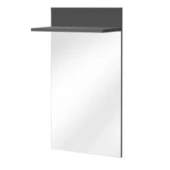 Mobile ingresso 180x203h cm con specchio e appendiabiti rovere rustico antracite stampa a righe California 3 Gihome®